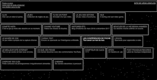 capture d'écran du site de léon